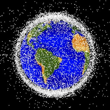 Low Earth Orbit debris. Credit: NASA Orbital Debris Program Office